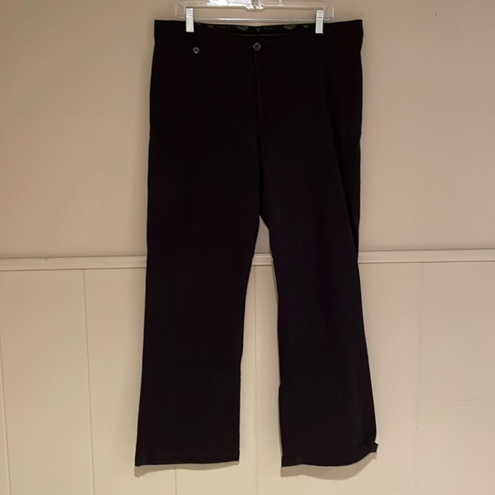 Riders Comfort No Gap Waistband Stretch Black Straight Leg Pant